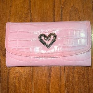 Pink leather wallet